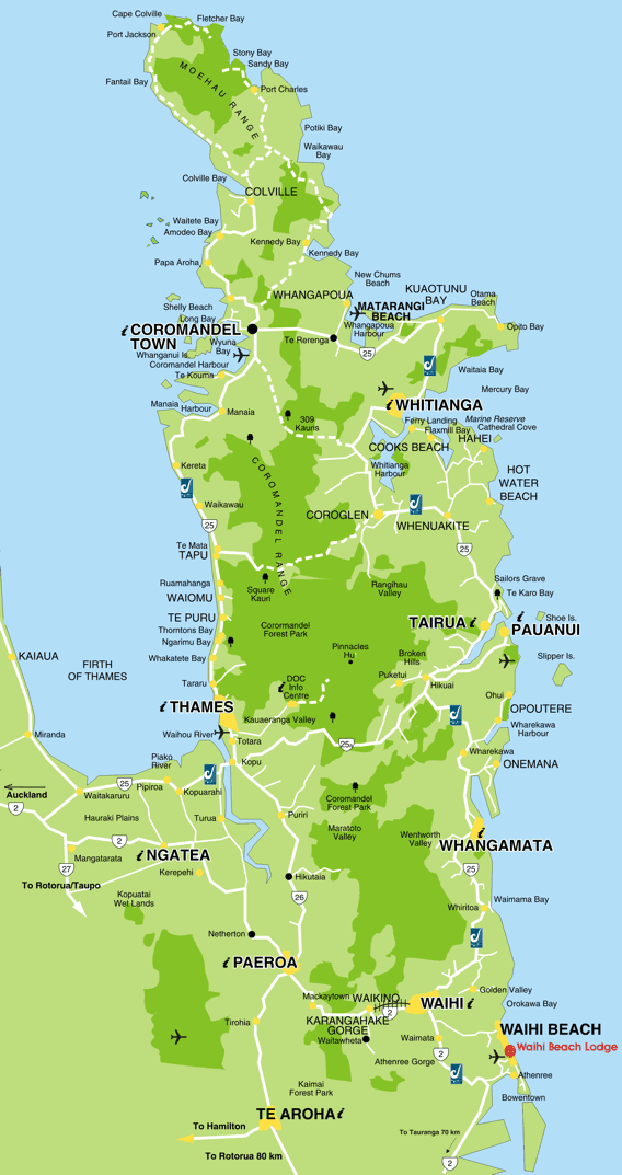 copyright Coromandel map by DREAMLAND Design Ltd. 